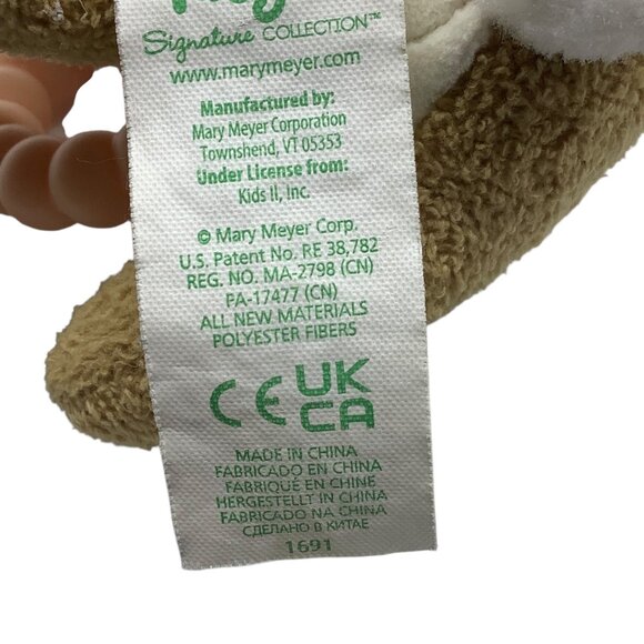 Taggies Mary Meyer Harmony Bunny Plush Baby Rattle Teether 5.5” Tags Signature - Picture 4 of 9